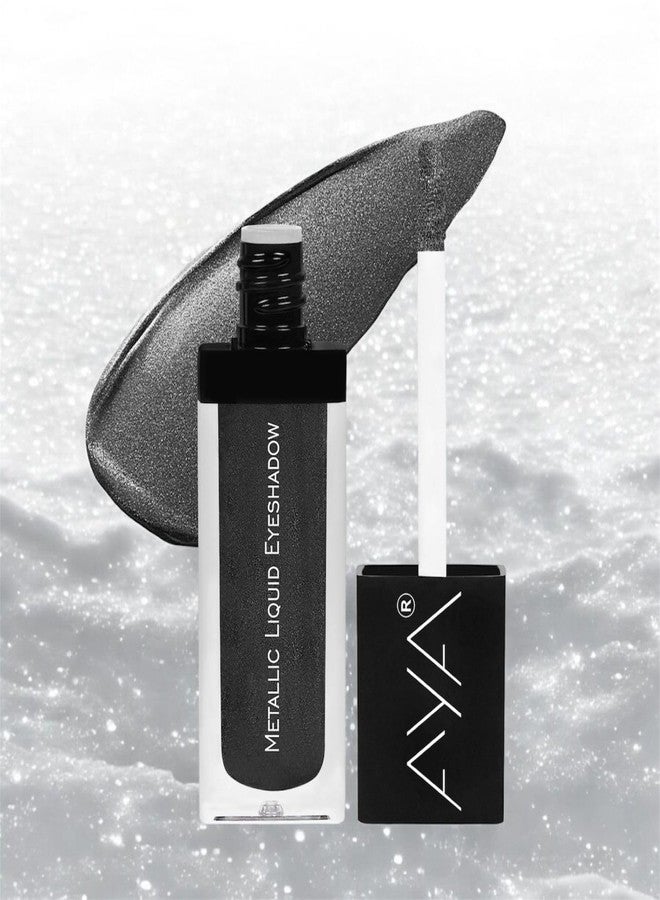 AYA Metallic Liquid Eyeshadow 06 - Smokey | Highly Pigmented Eyeshadow With Radiant Shimmer Finish | Non-Transfer, Insta Dry, Long Wearing Eyeshadow| - Image 2