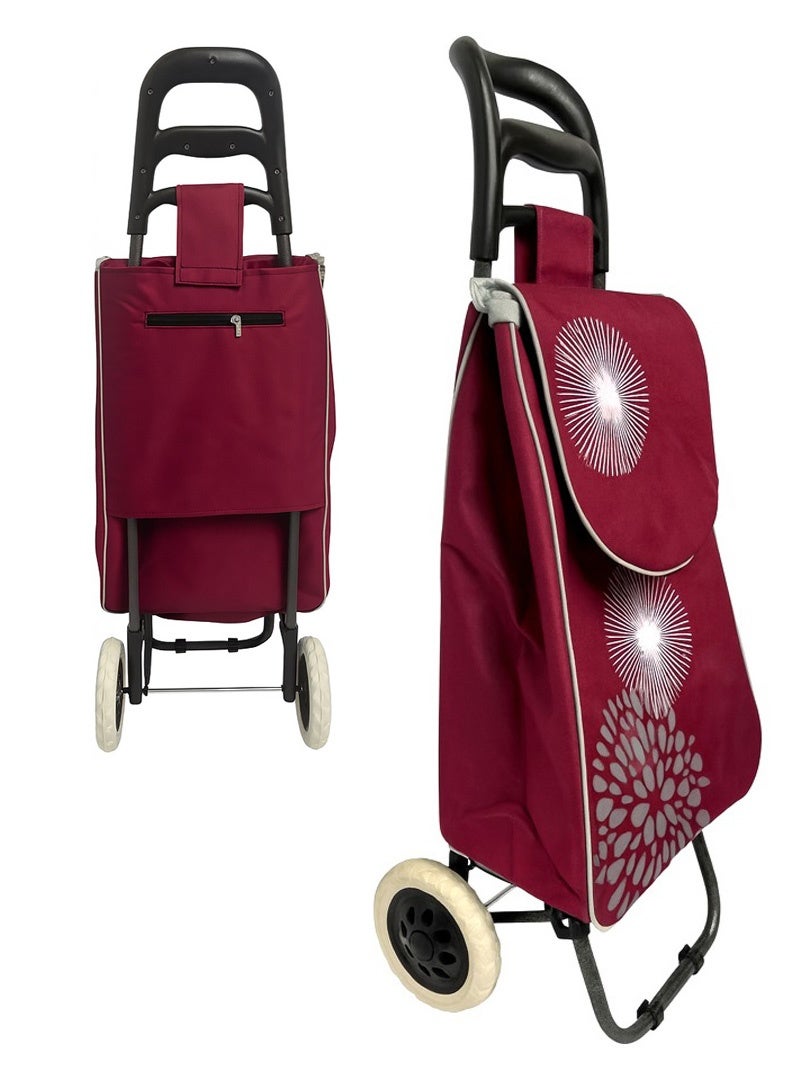 إيه جي دي عربة تسوق قابلة للطي بتصميم عصري ومتين، مزودة بعجلات وسعة تخزين كبيرة، مناسبة للأنشطة الخارجية - Image 5