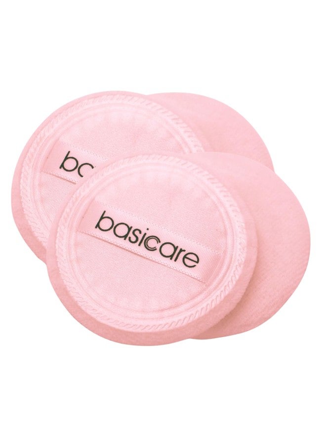 بيسيكير إسفنجة مكياج مضغوطة من القطن المخملي بنسبة 100% من Basicare - أداة ممتازة لتطبيق ومزج المكياج (4 قطع) - Image 1