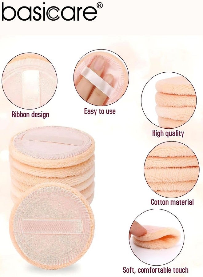 بيسيكير إسفنجة مكياج مضغوطة من القطن المخملي بنسبة 100% من Basicare - أداة ممتازة لتطبيق ومزج المكياج (4 قطع) - Image 3