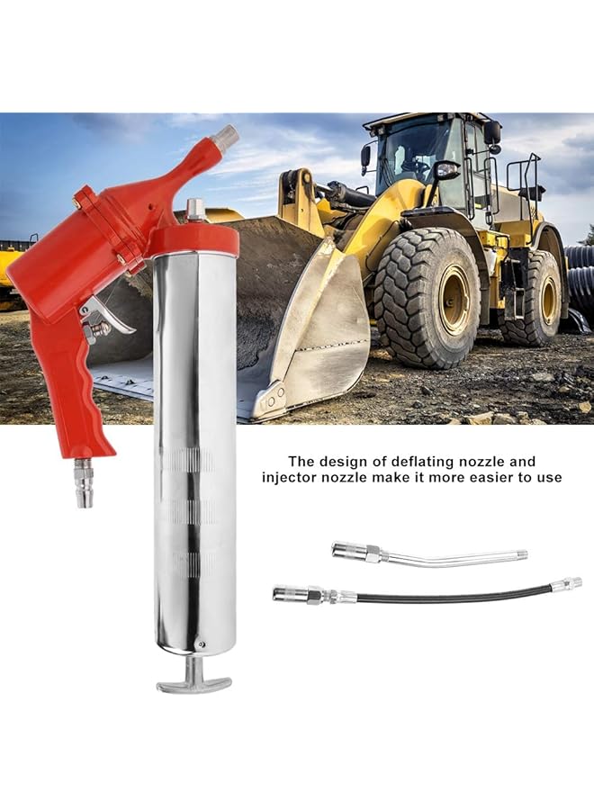 Generic Powerful 400Cc Pneumatic Grease Gun Zinc Alloy Die-Cast Head 1/4In Connector For Heavy Duty Machinery Grease  - Image 2