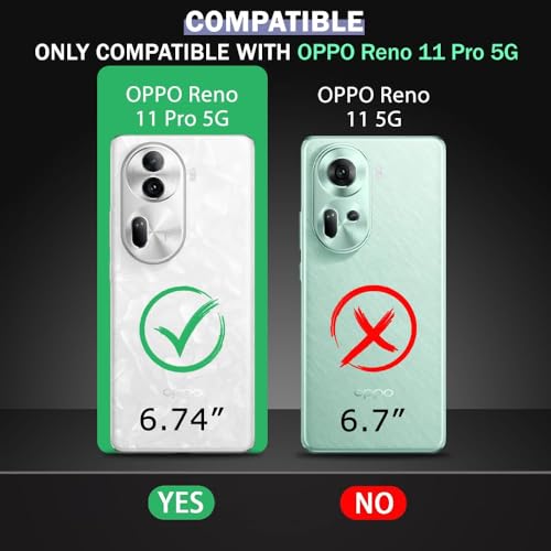 REALCASE Oppo Reno 11 Pro 5G Back Cover Case | Stylish Frameless Matte Hard Back Skin | Soft TPU Shock Proof Bumper Back Cover Case for Reno 11 Pro 5G (Black) - Image 2
