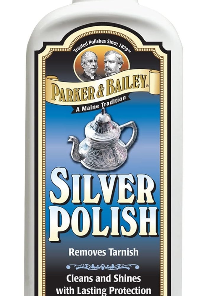 PARKER & BAILEY Silver Polish - Silver Polish Cleaner and Polish Tarnish Remover Jewelry Cleaner Metal Polish Cream for Polishing Antique Decor Pans Utensils Furniture 8 Oz Bottle
