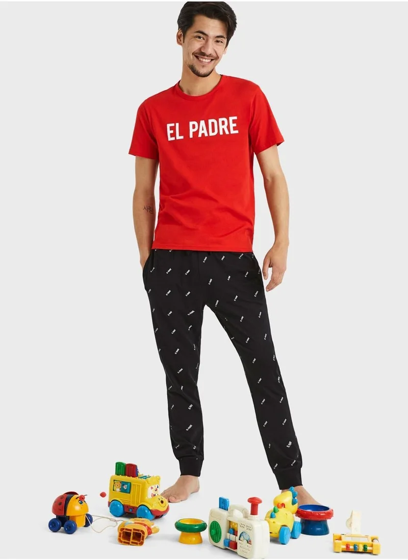 Celio Printed Pyjama Set