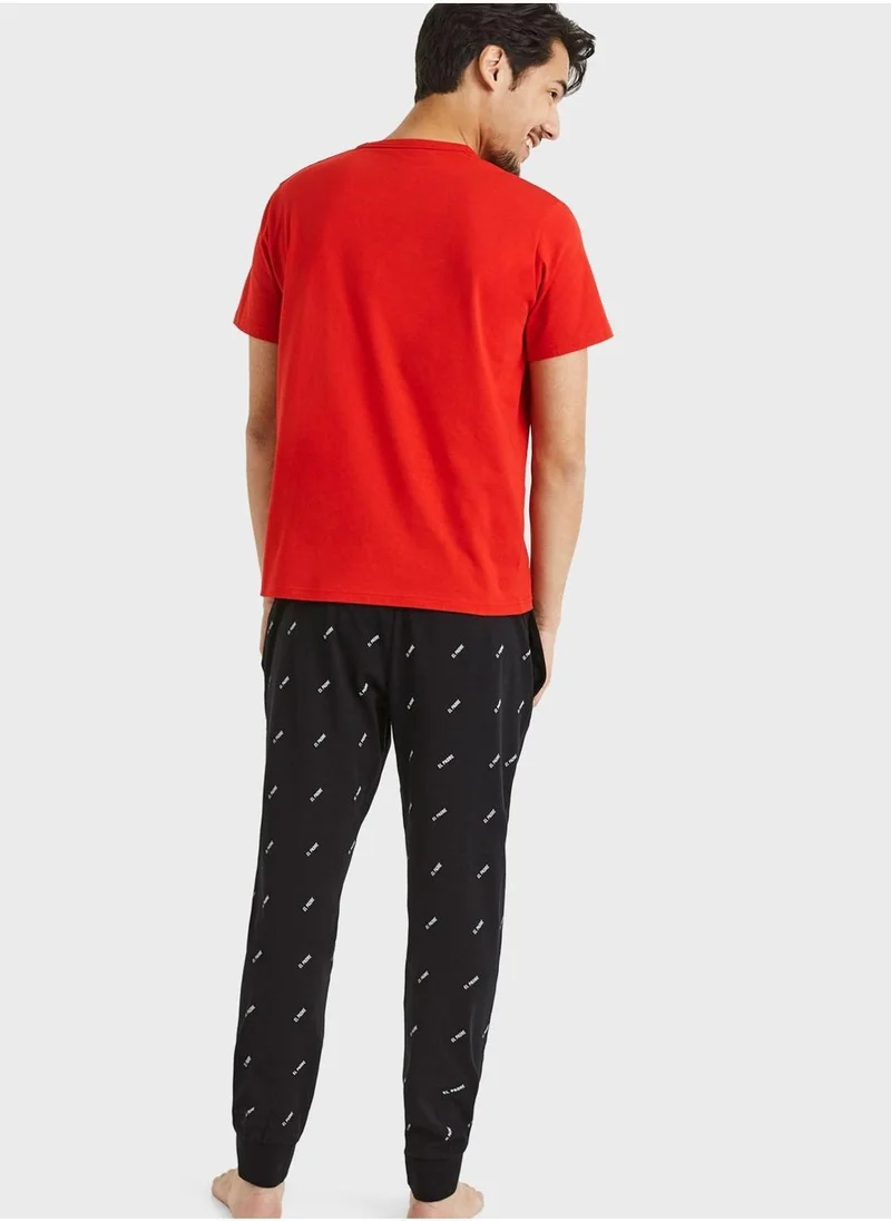 Celio Printed Pyjama Set
