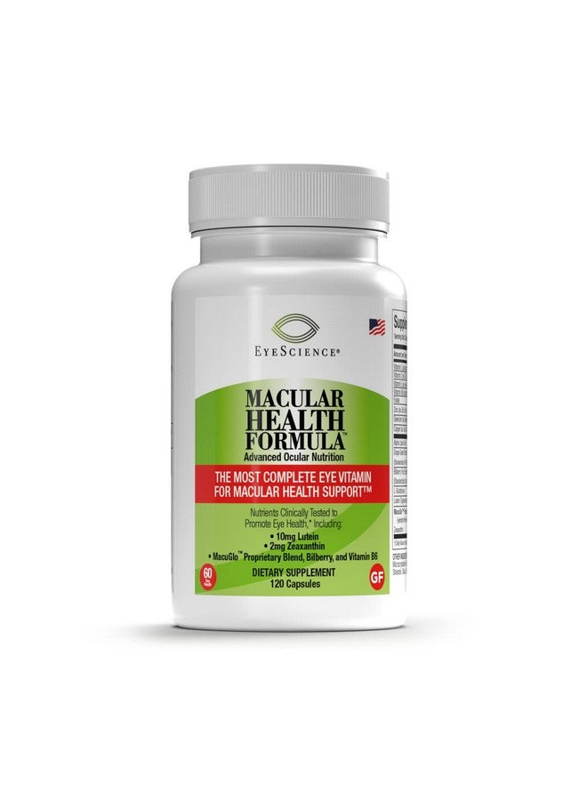 EyeScience - Macular Health Formula - 120 Capsules - Complete Nutritional Supplement for Eye Health - Contains Lutein, Zeaxanthin, Vitamin C, D, E & B6-2-Pack - Image 1