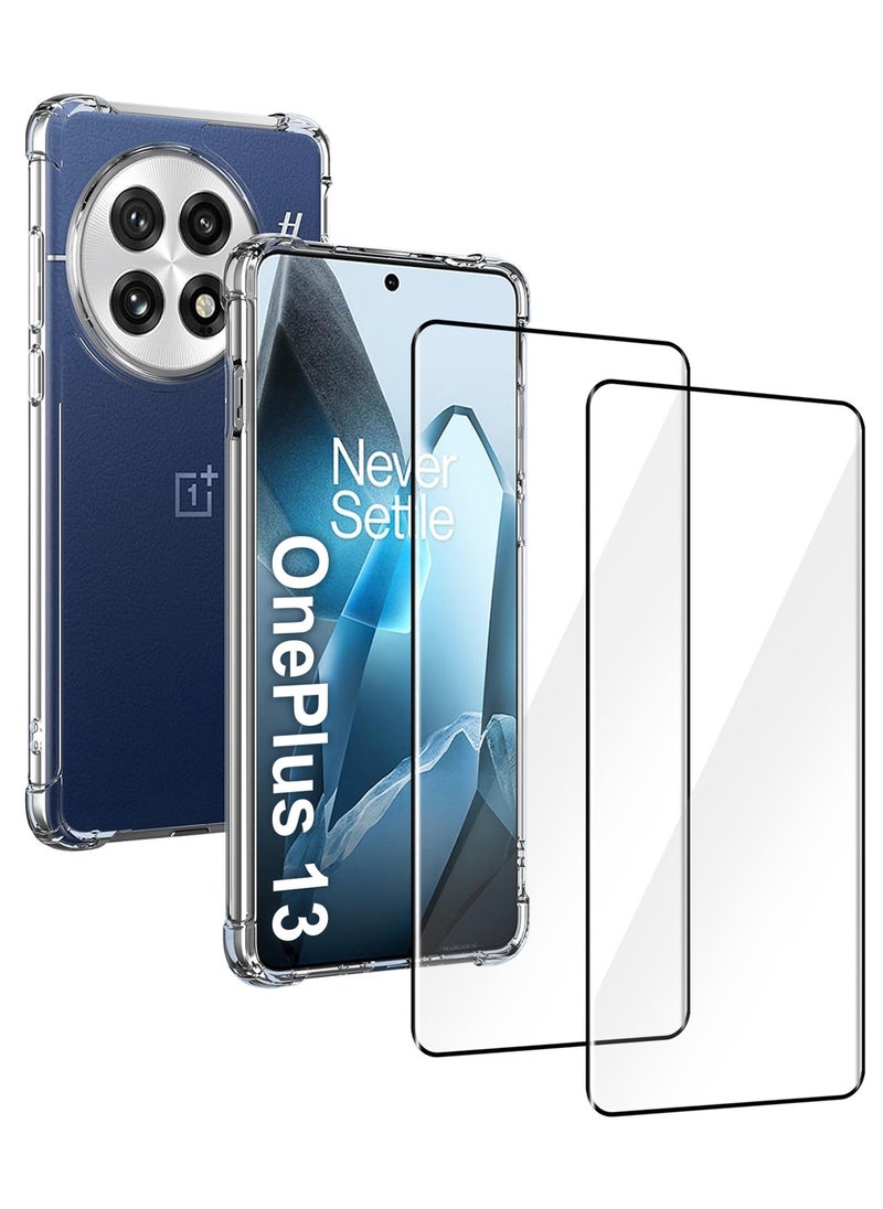 CATANES - (for OnePlus 13) 3Packs, Gorilla TPU Case Cover, Camera and Screen Guard Bumper Design with 2 Shockproof Screen Protectors - Clear - Image 1