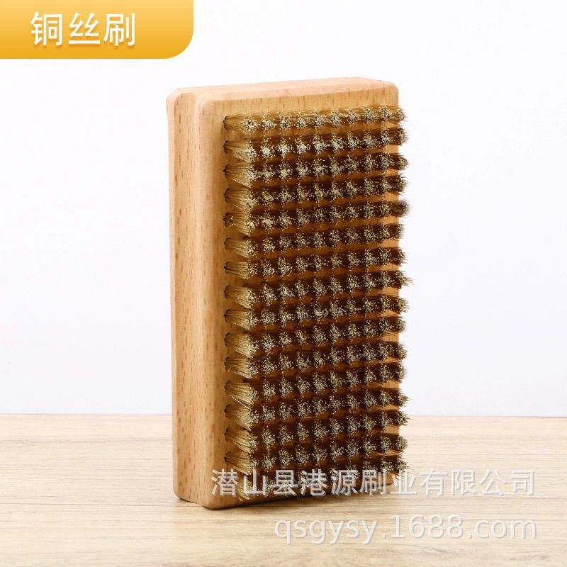 Qsgysy Waxing Polishing Artifact Copper Wire Cleaning Brush Nylon Horsehair Polishing Brush Snowboard Snow Wax Brush Tool Brush - Image 1