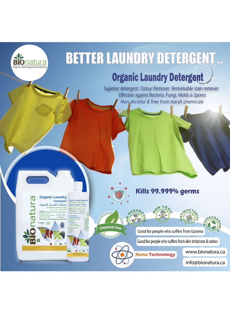 BIONATURA Organic Laundry Detergent – 5L (100 ml/Load) – Plant-Based, Non-Toxic, Eco-Friendly Liquid Detergent – Deep Cleaning, Soft on Fabrics – Safe for Babies, Sensitive Skin & All Washing Machines - Image 2
