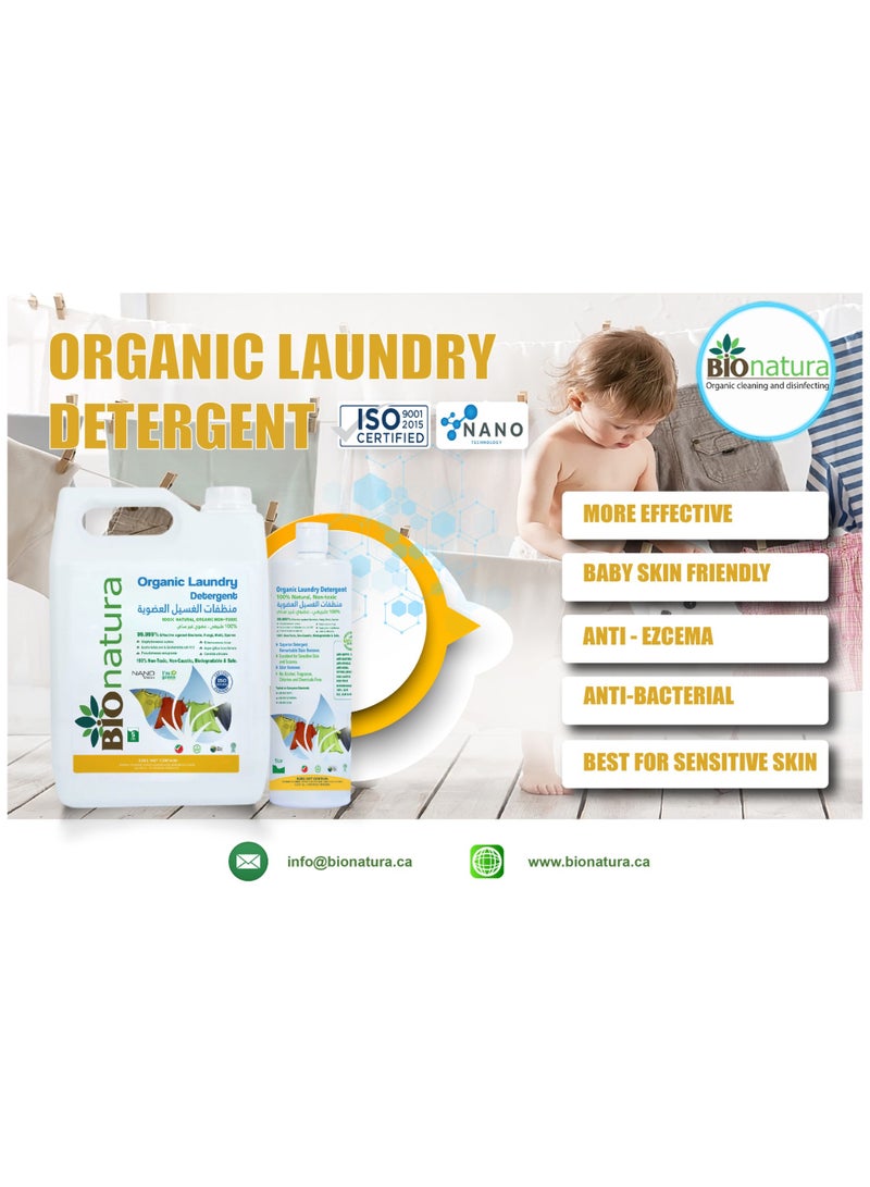 BIONATURA Organic Laundry Detergent – 5L (100 ml/Load) – Plant-Based, Non-Toxic, Eco-Friendly Liquid Detergent – Deep Cleaning, Soft on Fabrics – Safe for Babies, Sensitive Skin & All Washing Machines - Image 5