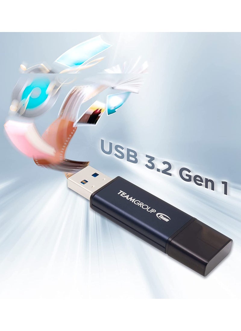 TeamGroup - محرك أقراص فلاش USB 3.2 C211 بسعة 256 جيجابايت باللون الأزرق الداكن - Image 1