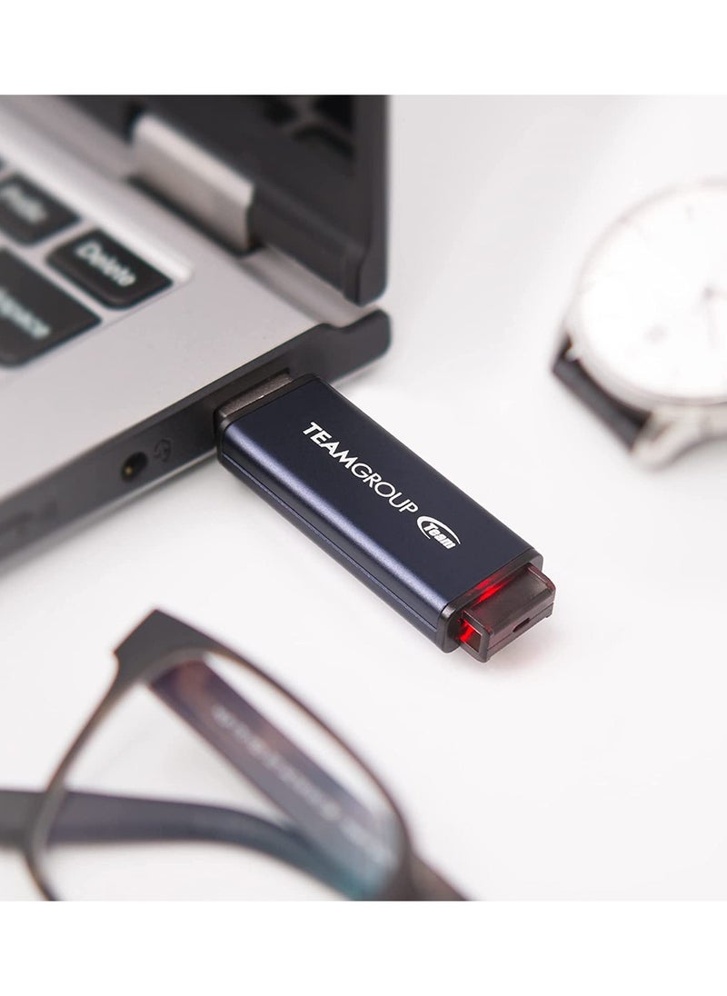 TeamGroup - محرك أقراص فلاش USB 3.2 C211 بسعة 256 جيجابايت باللون الأزرق الداكن - Image 1