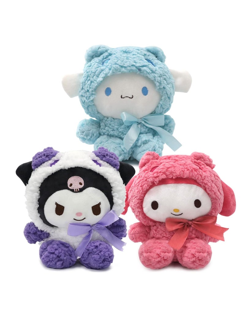 SYOSI 8" Plush Toy, 3 Pcs Plushies Stuffed Animal Doll, Cute Cartoon Anime Plush Gift for Girls Teens Fans Birthday Decoration - Image 1