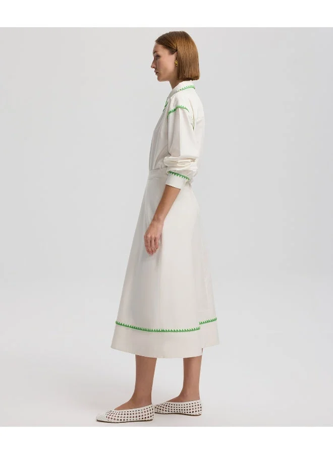 Ipekyol  Flared Fit Embroidered Skirt for Women | Best Price UAE