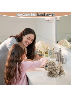 CMGTYYD Chenille Hand Towel - Soft Hand Towel Balls in Dog Chenille Cartoon Cleaning Highly Absorbent, Animal Fabric for Home Decorative for the co  - Image 2