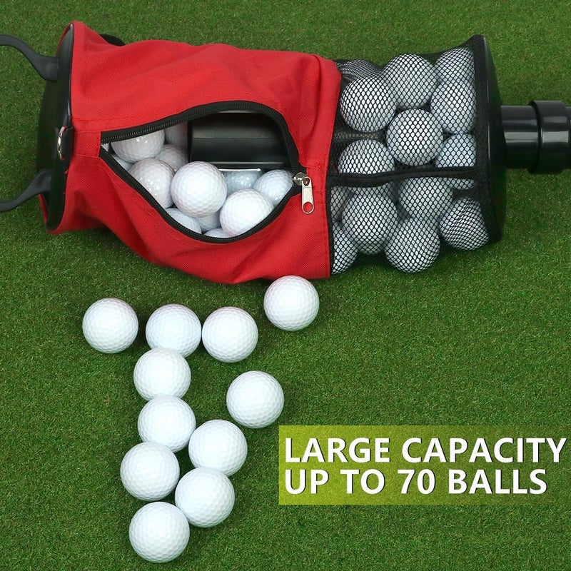 HOW TRUE Golf Ball Retriever, Portable Shag Bag Golf Ball Pick Up with Removable Plastic Tube, Pocket Shagger Storage - Image 4