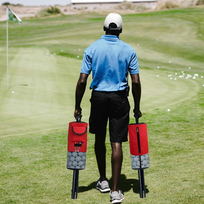 HOW TRUE Golf Ball Retriever, Portable Shag Bag Golf Ball Pick Up with Removable Plastic Tube, Pocket Shagger Storage - Image 5
