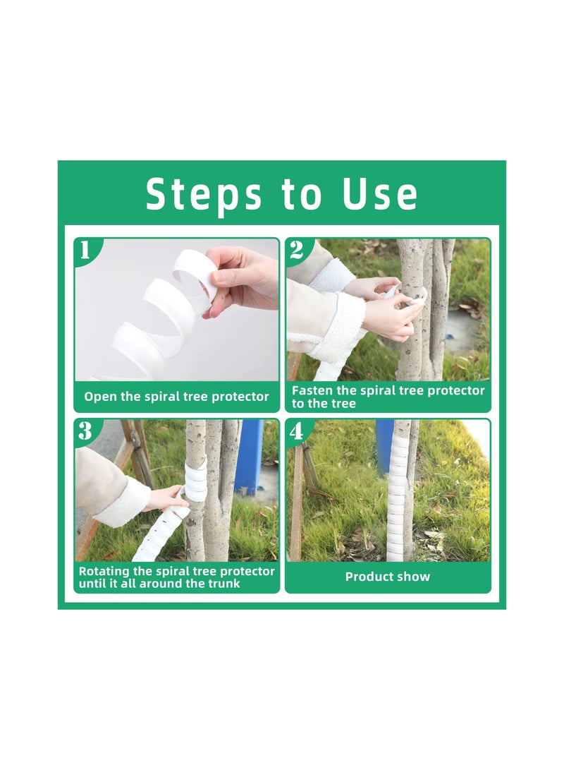 Generic 2 Piece Plastic Spiral Tree Trunk Protector To Protect Saplings Plants From Deer Rabbit Cats Rodents Mowers  - Image 3