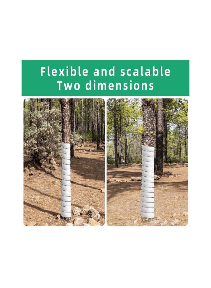 Generic 2 Piece Plastic Spiral Tree Trunk Protector To Protect Saplings Plants From Deer Rabbit Cats Rodents Mowers  - Image 5