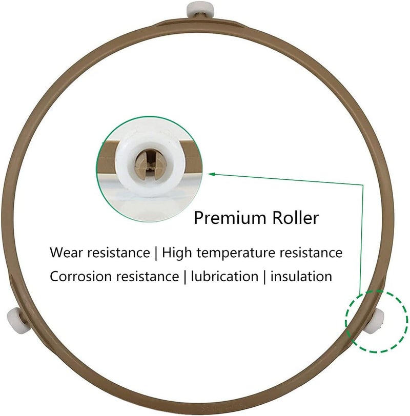 Cystarry Microwave Turntable Ring,8.7 Inch Microwave Oven Tray Rotating Roller Support Ring Large Glass Plate Tray Wheel Ring(2 PCS),Roller Height 15 mm - Image 4