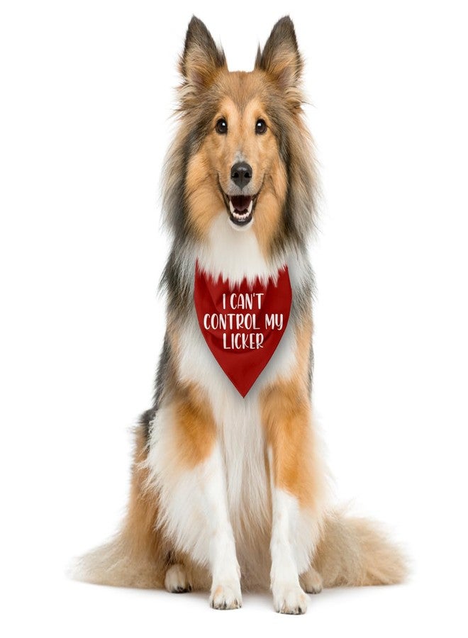 ZPPRJF I Can’t Control My Licker Dog Bandana, Sloppy Kisses Bandana, Slobbery Dog, Funny Cute Pet Triangle Scarf, Pet Scarf Accessories for Small Medium Dogs Cats Photo Prop - Image 3
