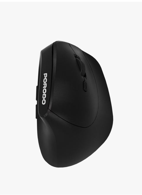 Vertical 4000 DPI Wireless Mouse / Ergonomic Design / Adjustable DPI / Plug & Play / Bluetooth - Black