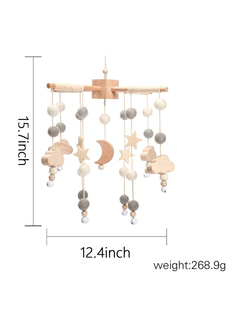 Baby Mobile for Crib | Nursery Star Moon Boys and Girls Boho Decor Shower Set Infant Bedroom Hanging Decoration - Image 5