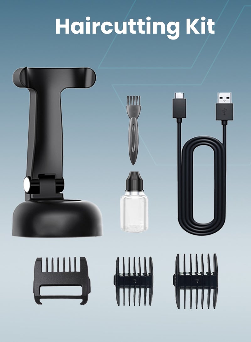 Moxedo Cordless Hair Trimmer Rechargeable Body Hair Clippers 7000 RPM Waterproof with LED Torch Light Foldable Charging Stand for Barbers and Home Use - Image 5