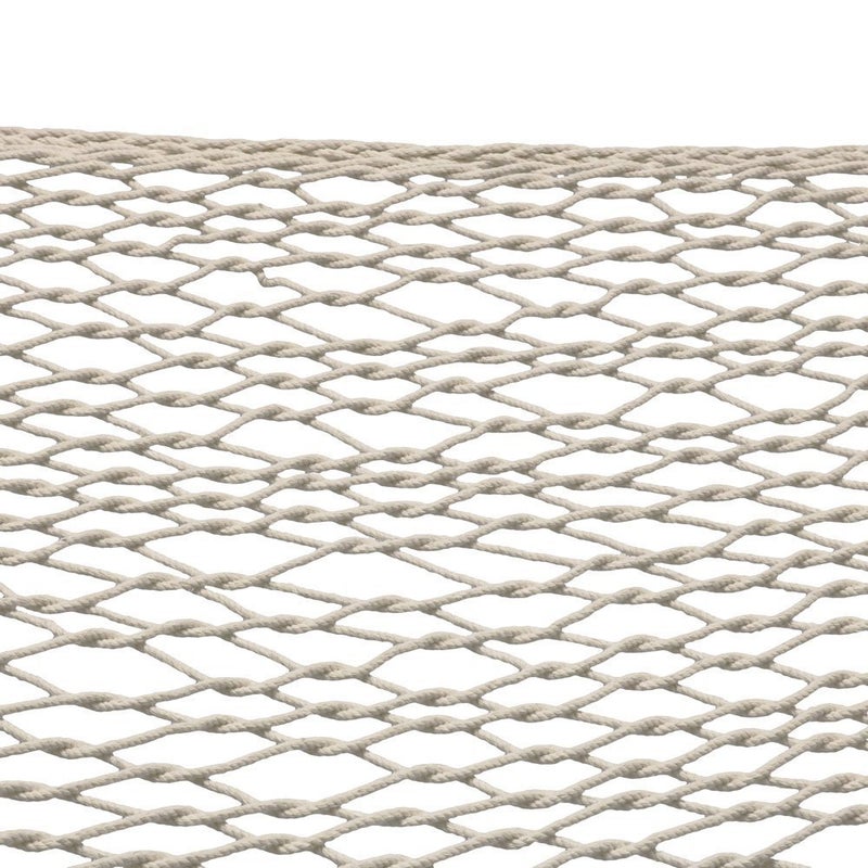 Inditradition هاموك حبل إنديترايدشن مع قضبان خشبية لشخص واحد بعرض 30 بوصة باللون الأبيض - Image 4