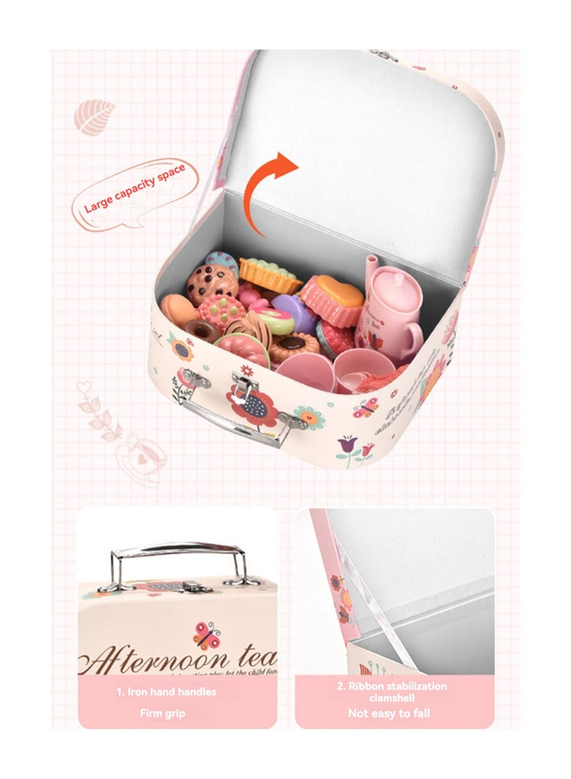 Tinplate Ice And Snow Girl Tea Set Afternoon Tea Portable Gift Box With Dessert Suitable For Little Girls, Safe And Durable Children'S Tea Party Kitchen Tableware Set Toys Suitable For Children Over 3 Years Old - Image 4
