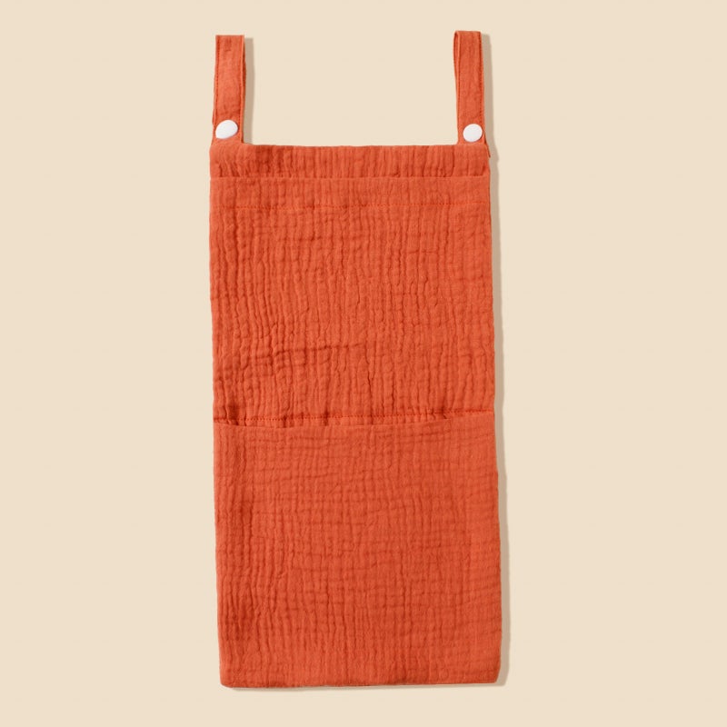 Baby Cotton Bedside Hanging Bag Double Crepe Baby Toy Diaper Storage Bag Children'S Multifunctional Storage Bag - Image 1