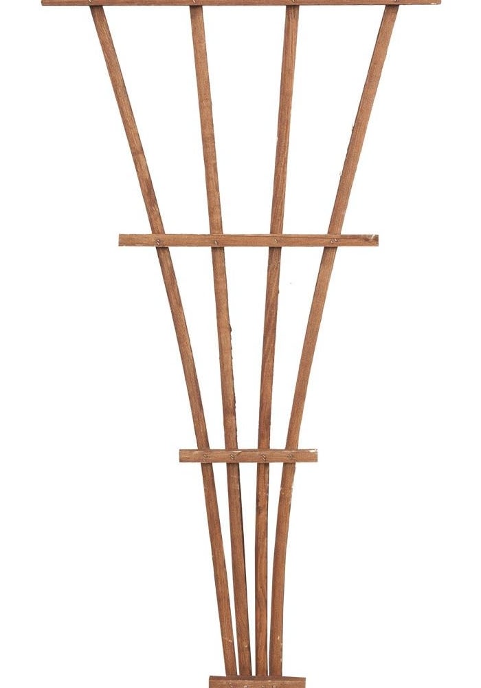 48" Brown Wood Fan Trellis