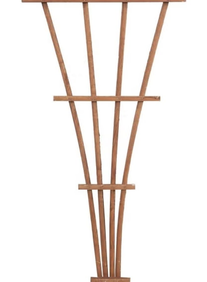 Panacea 48" Brown Wood Fan Trellis - Image 3