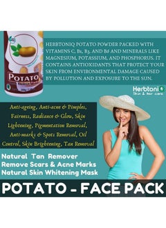 Herbtoniq 100% Natural Potato Powder Lemon Peel Powder And Beetroot Powder For Face Pack & Hair Pack (500G)  - Image 3