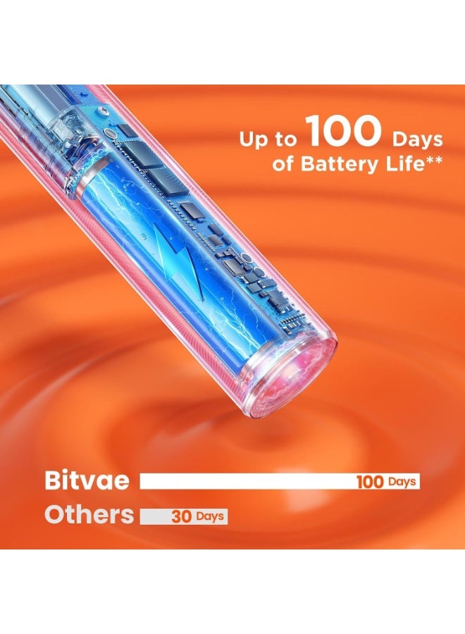 Bitvae S2 Smart Electric Toothbrush with HD2 UV Toothbrush Holder, 8 Brush Heads, 5 Modes, 9 Intensity Levels, Bluetooth App, Pressure Sensor, 40,000 VPM, Black - Image 4