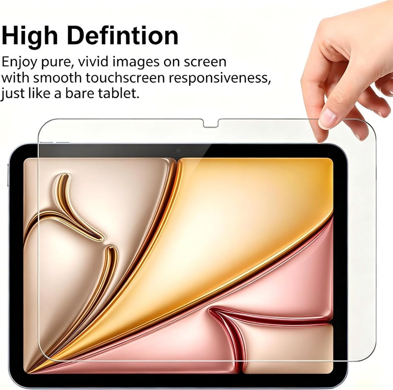 و��قي شاشة لجهاز iPad Pro 13 بوصة 2025/2024 [الجيل الثامن/السابع، M5/M4]، iPad Air 13 بوصة 2025/2024 [الجيل السابع/السادس، M3/M2] زجاج مقسى 9H [متوافق مع Face ID وقلم Apple] متوافق مع الحافظة - Image 4