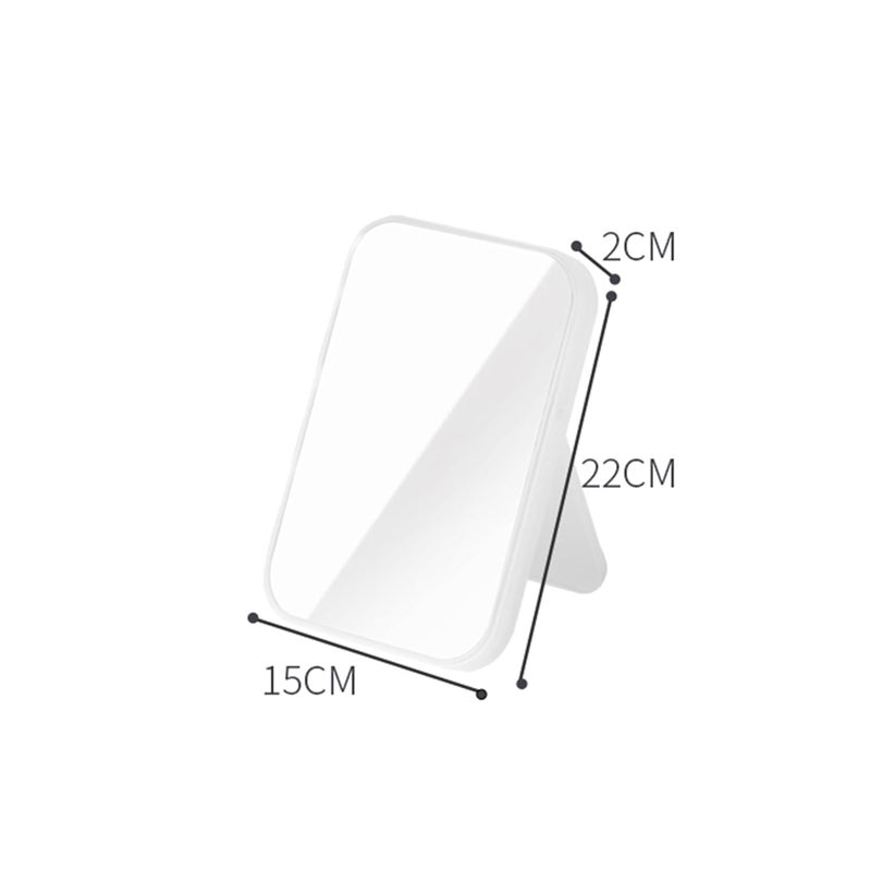 Kuber Industries Kuber Industries Set of 6 Small Portable Hand Mirror for Makeup Vanity Table Mirror with Stand for Women Girls White  - Image 3