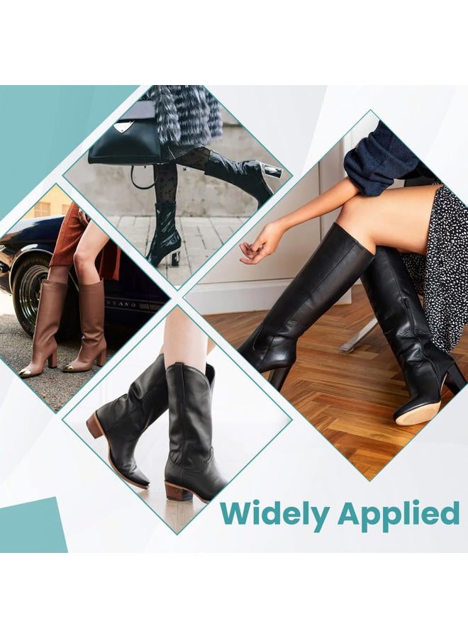 SYBL أقواس تشكيل الأحذية (2 زوج، 4 أوراق) للأحذية الطويلة، 14" سميك حوامل شجرة الأحذية للرجال والنساء، أسود، أسود، 14 بوصة/36 سم - Image 5