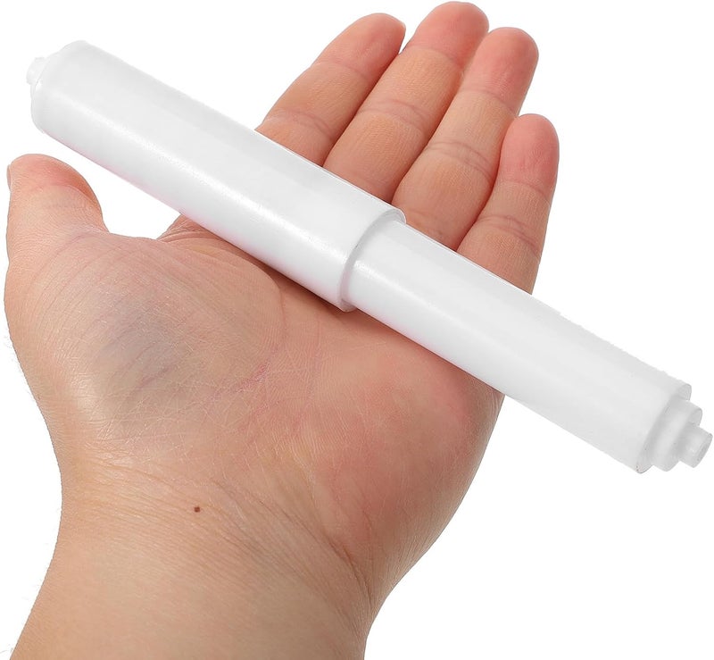 IMIKEYA 10pcs Small Roll Paper Holder Set with Telescopic Stainless Steel Spring Brackets and Ceramic Plastic Components for Bathroom Toilet Tissue Dispenser - Image 3