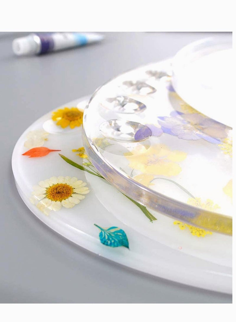 Y&D Palette Mould, Silicone Resin Mould for Paint Palette, Artist Tray Geometric Coaster Making Resin, Cups Mats, Jewelry Holder, Home Decoration  - Image 4