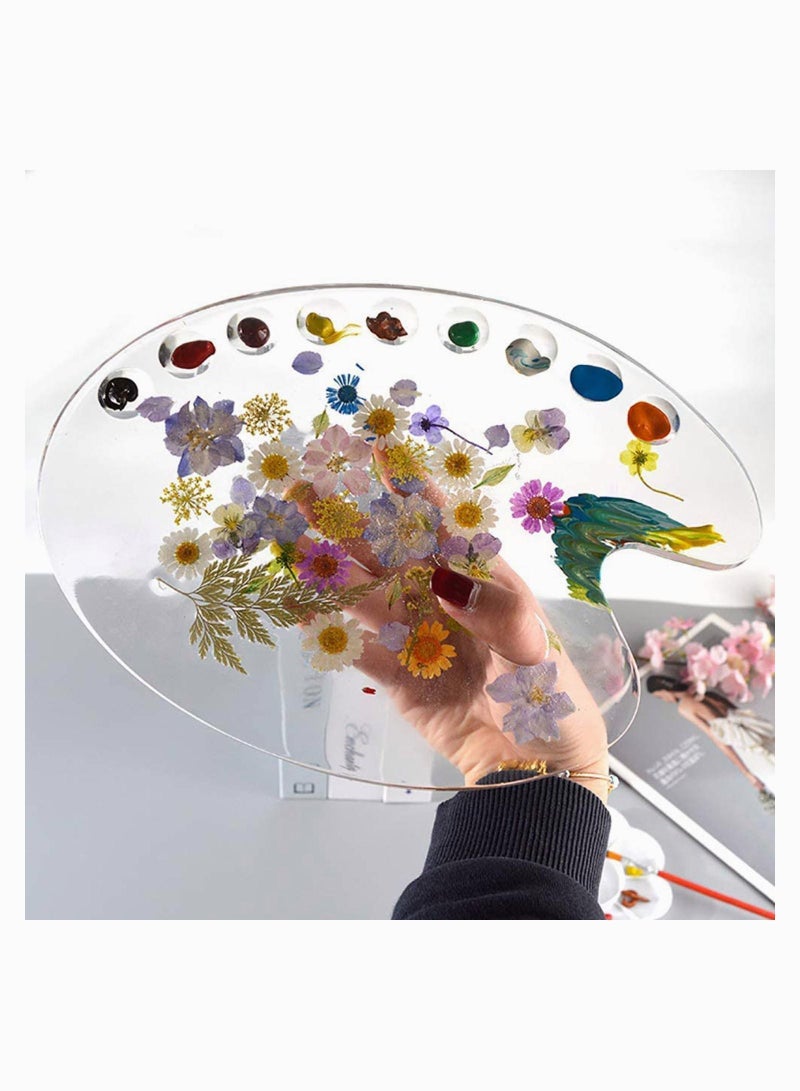 Y&D Palette Mould, Silicone Resin Mould for Paint Palette, Artist Tray Geometric Coaster Making Resin, Cups Mats, Jewelry Holder, Home Decoration  - Image 2