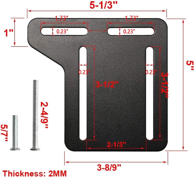 appacare 2 Pcs Bed Frame Brackets Adapter for Headboard Extra, Heavy Duty Bed Modification Plate, Headboard Attachment Bracket with Hardware - Image 2