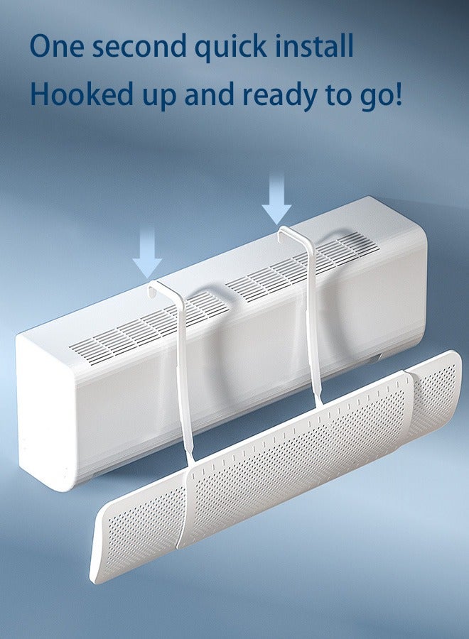 CozyNest 3-In-1 Adjustable Air-Conditioning Deflector Universal Air-Conditioning Bracket With Manual Wind Control For Wall-Mounted Air-Conditioning Units Anti-Cold-Air Blocking Device Suitable For Most Air-Conditioning Units - Image 1