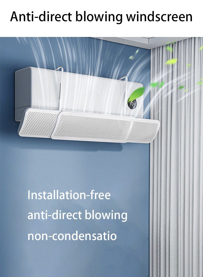 CozyNest 3-In-1 Adjustable Air-Conditioning Deflector Universal Air-Conditioning Bracket With Manual Wind Control For Wall-Mounted Air-Conditioning Units Anti-Cold-Air Blocking Device Suitable For Most Air-Conditioning Units - Image 2