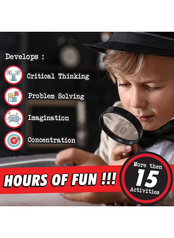 BLOONSY BLOONSY Spy Kit for Kids Detective Fingerprint Toys for 6 7 8 9 10 11 12 Year Old Boys Girls Secret Agent Investigation Science Set - Image 2
