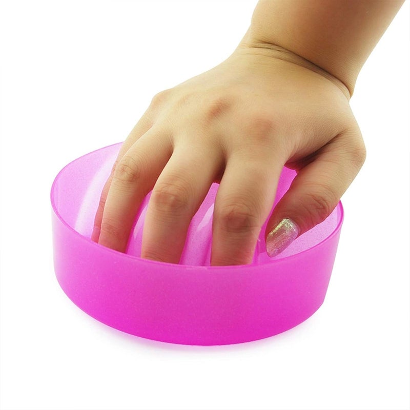 KADS 1pc Nail Art Hand Wash Remover Soak Bowl DIY Salon Glitter Nail Spa Bath Treatment Hand Resurrection Care Bowl Pink