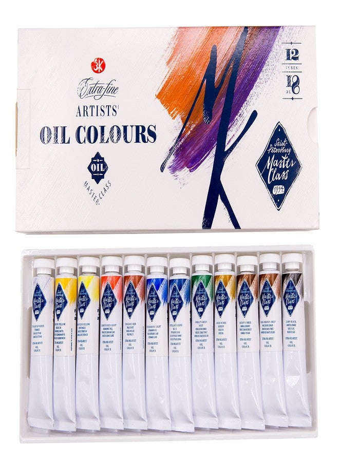 Master Class Extra Fine Professional Artist Grade Oil Paint Set - 12 Tubes (18 ml Each) Vibrant Pigments, Buttery Consistency Ideal for Beginners and Professionals by Nevskaya Palitra - Image 4