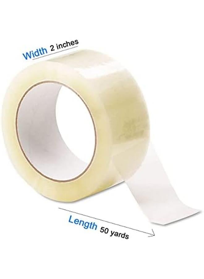MARKQ Clear Packing Tape 2 Inches X 50 Yards Strong Heavy Duty Packaging Tape For Sealing Parcel Boxes Moving Boxes Houses Large Postal Bags Office Supplies 6 Rolls  - Image 2