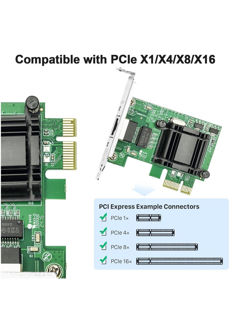 Generic Intel EXPI9301CT-82574L Gigabit PCIE Desktop Network Adapter, Single RJ45 Port, 10/100/1000Mbps NIC PCI Express LAN Card for Windows Server, Windows 8, Windows 10, Linux  - Image 2