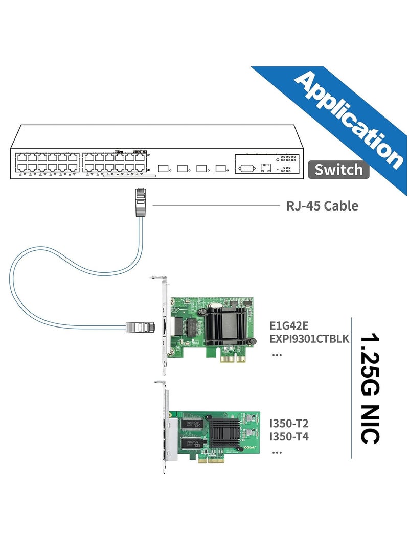 Generic Intel EXPI9301CT-82574L Gigabit PCIE Desktop Network Adapter, Single RJ45 Port, 10/100/1000Mbps NIC PCI Express LAN Card for Windows Server, Windows 8, Windows 10, Linux  - Image 4